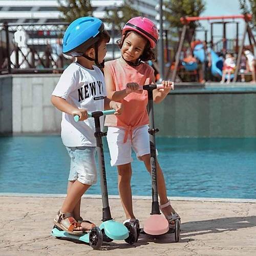 Let's Ride 3 Tekerlekli Katlanabilir Ikl Scooter Bej
