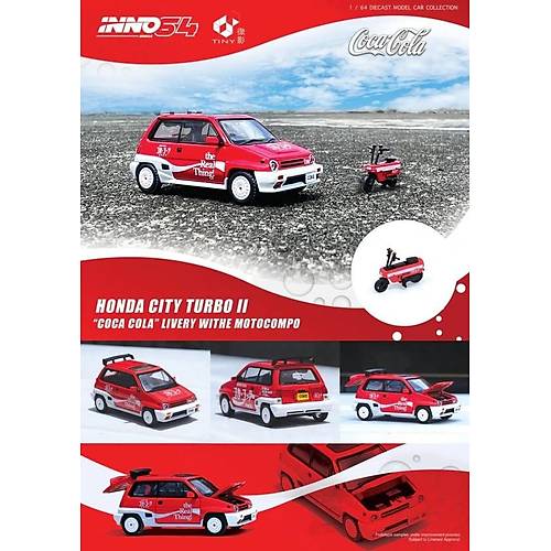 Inno 1:64 Coca-Cola Honda City Turbo II COKE058