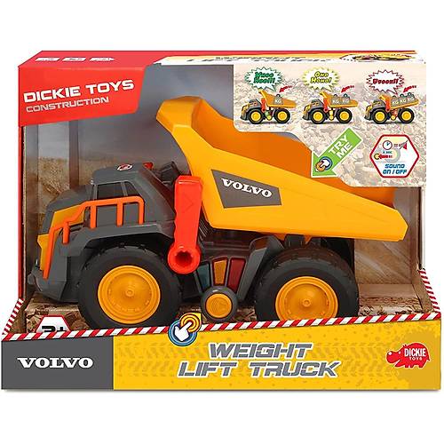 Dickie Toys naat Aralar Sesli ve Ikl Byk Volvo Arlk Kaldrma Kamyonu