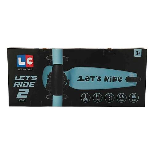 Let's Ride 3 Tekerlekli Katlanabilir Ikl Scooter Turkuaz