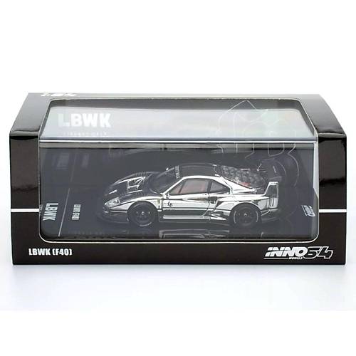 Inno 1:64 LBWK F40 Chrome Silver