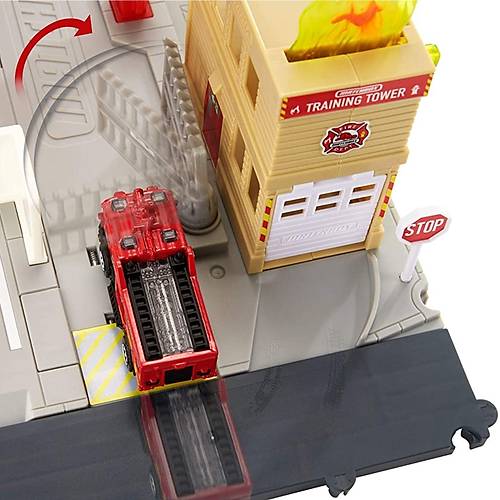 Matchbox Aksiyon Srcleri Oyun Seti Ikl ve Sesli tfaiye Kurtarma Ekibi