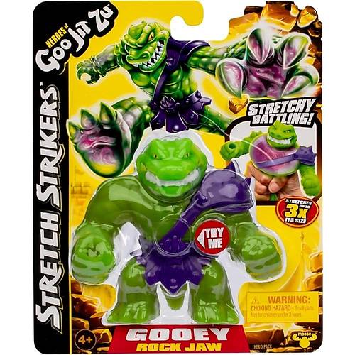 Heroes of Goo Jit Zu Stretch Tekli Paket Rock Jaw Benzersiz Goo Dolgu, Boyutlarnn 3 Katna Kadar U