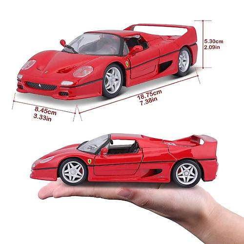 Bburago 1:24 Ferrari F50 Rossa | Diecast Model Araba Koleksiyonluk Krmz