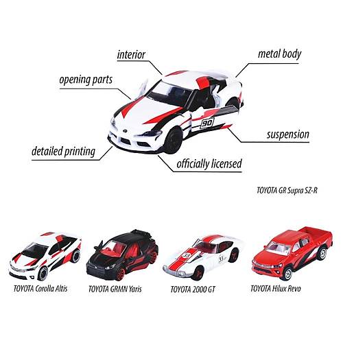 Majorette 5'li Giftpack Toyota Racing