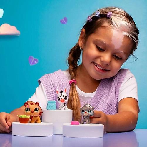 Littlest Pet Shop Miniler 3?l Figr Seti S2 Zebra ? Aslan ? Maymun