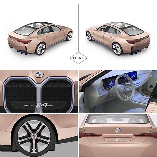 1:14 Uzaktan Kumandal Araba Bmw 4 Concept 2.4 Ghz Platin Gold