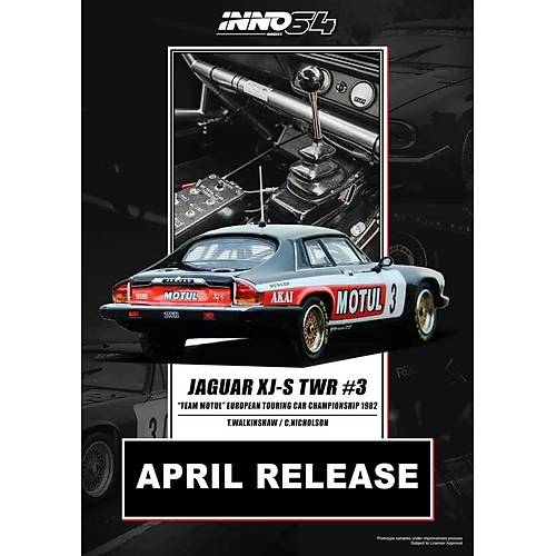 Inno 1:64 Jaguar XJ-S #3 ''TEAM TWR  MOTUL'' European Touring Car Championship 1982 T. Walkinshaw /