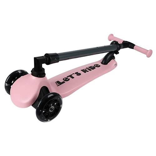 Let's Ride 3 Tekerlekli Katlanabilir Ikl Scooter Pembe