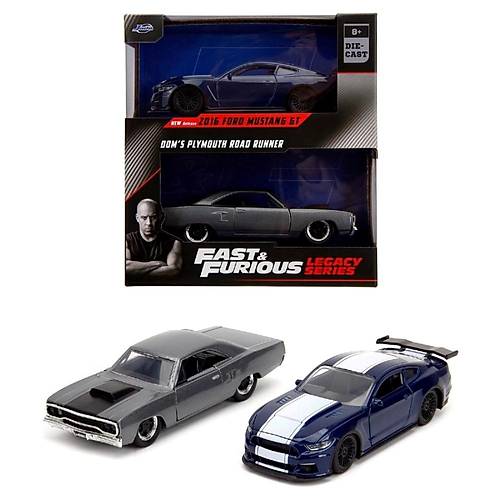 Jada 1:32 Fast & Furious Legacy Series Twin Pack 2016 Ford Mustang GT350 & 1970 Plymouth Road Runner