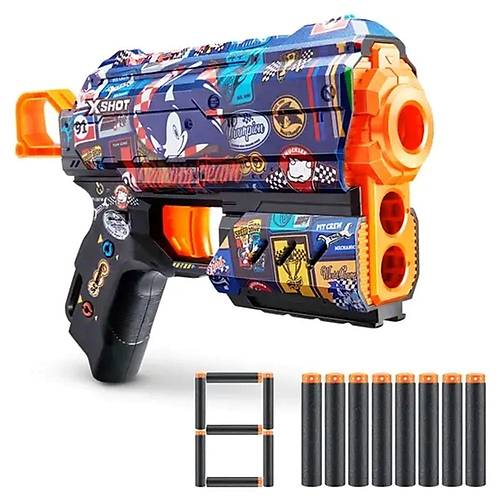 X-Shot Skins Flux Sonic The Hedgehog 8 Mermili Snger Dart Atan Silah 21 Cm Super Speed