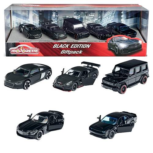 Majorette 1:64 Giftpack 5'li Arabalar Serisi Black Edition