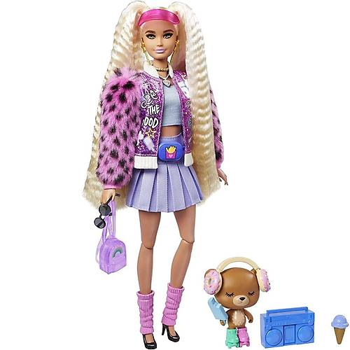Barbie Extra Bebek ve Aksesuarlar Pembe apkal Bebek