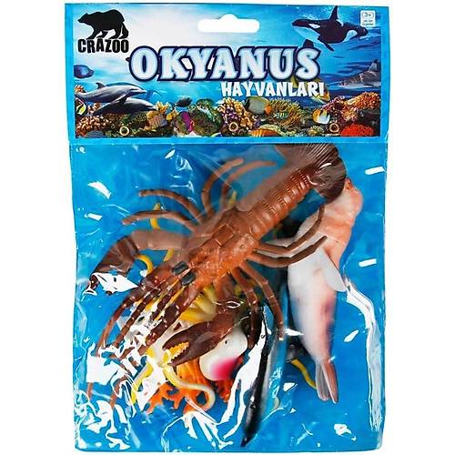 Crazoo Okyanus Hayvanlar Poetli Hayvan Oyun Seti Orta Boy Istakoz