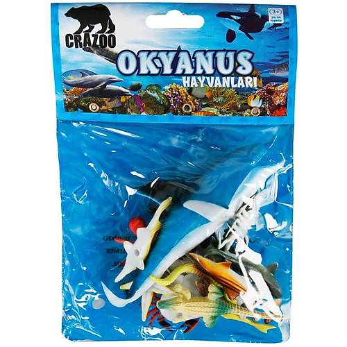 Crazoo Okyanus Hayvanlar Poetli Hayvan Oyun Seti Mavi Balina