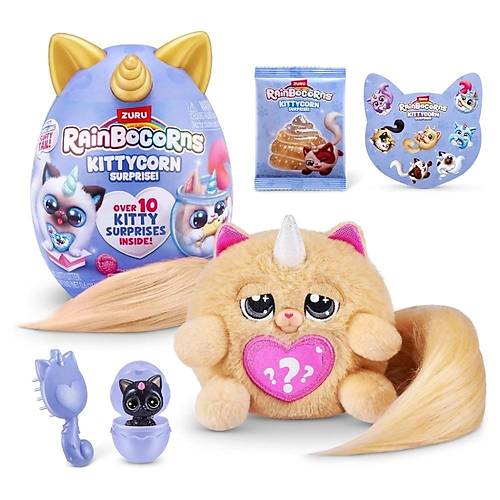 Rainbocorns Kittycorn S3 Srpriz Paket Lilly Pelu Oyuncak, Slime, Spriz Yumurta, 3+ Ya ve zeri 