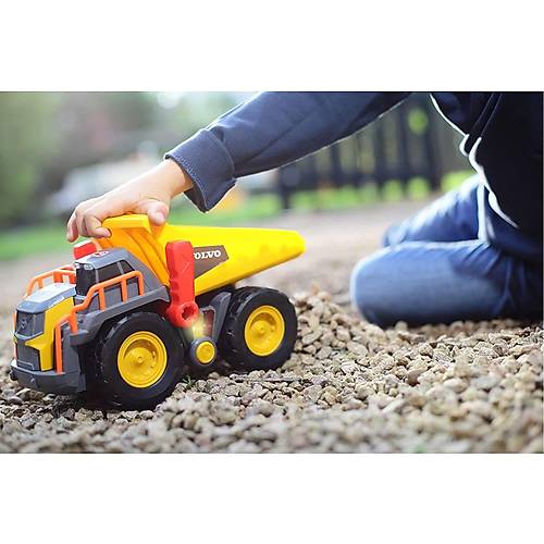 Dickie Toys naat Aralar Sesli ve Ikl Byk Volvo Arlk Kaldrma Kamyonu