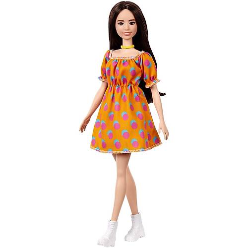 Barbie Byleyici Parti Bebekleri Turuncu Elbiseli