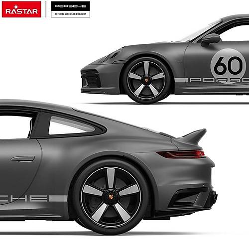 Rastar 1:16 Porsche 911 Sport Classic Uzaktan Kumandal Araba  Gri, 2.4 GHz, 26 cm, Lisansl Klasik Spor Model