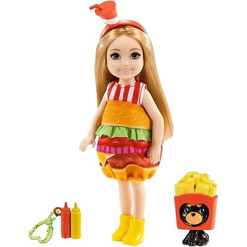 Barbie Kostml Chelsea ve Hayvanc Oyun Setleri Burger Kostm