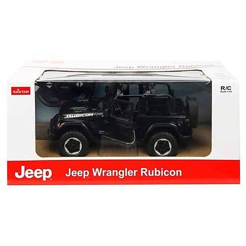 Rastar 1:14 Uzaktan Kumandal Araba Jeep Wrangler Rubicon Man Kap Alan 2.4 Ghz Siyah