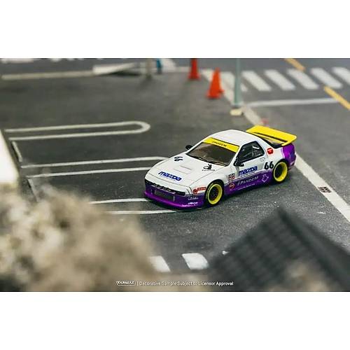 Tarmac 1:64 Pandem Mazda RX-7 FC38 White & Purple T64-066-WP