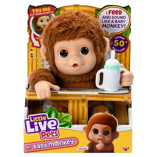 Little Live Pets Sesli Yavru Maymun nteraktif Pelu