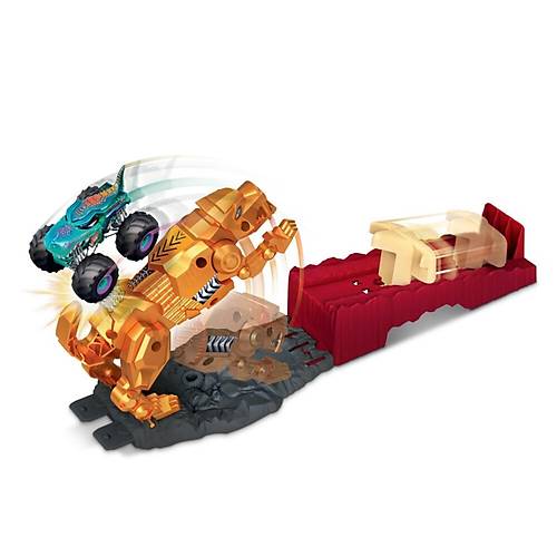 Hot Wheels Monster Trucks Aksiyona Balang Oyun Seti Sabertooth Showdown
