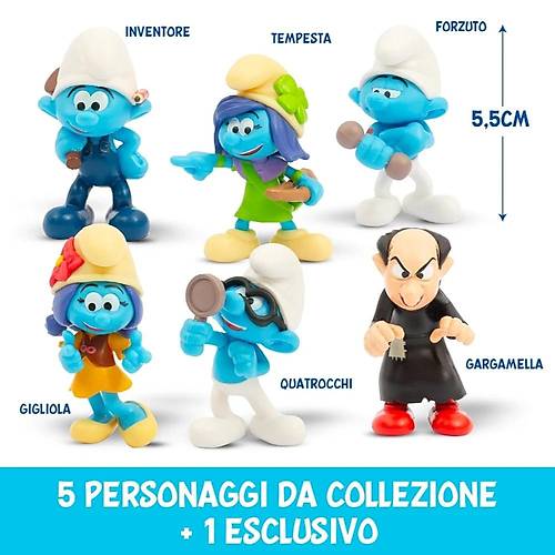 irinler 6'l Figr Seti Gargamel | 3 Ya ve zeri ocuklar in Hayal Gcn Gelitiren Eitici ve Koleksiyonluk Oyuncak Seti