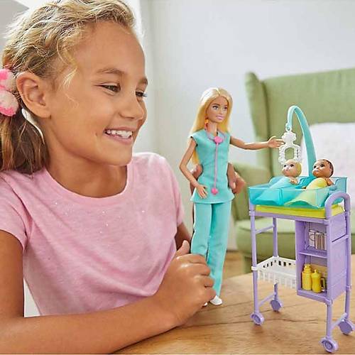 Barbie Ben Byynce Meslek Setleri ocuk Doktoru Sarn
