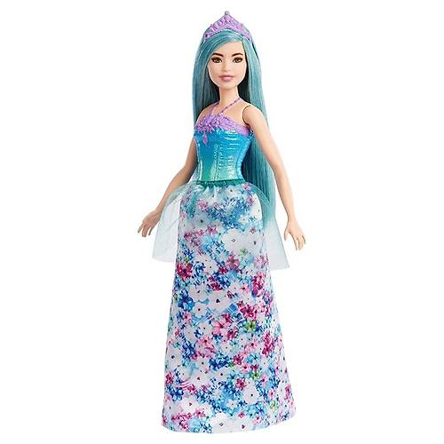 Barbie Dreamtopia Prenses Bebek Minyon, Turkuaz Sal, Iltl Korse, Prenses Etek ve Tal