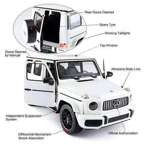 Rastar 1:14 Uzaktan Kumandal Araba Mercedes Benz Amg G63 Man Kap Alan 2.4 Ghz Ikl Siyah