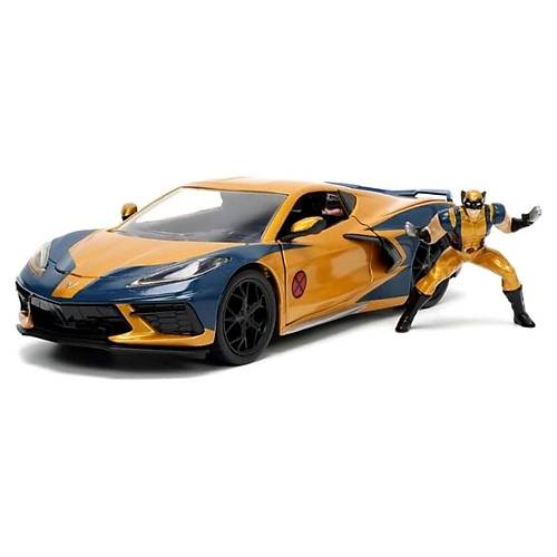 Jada 1:32 Marvel X-Men Wolverine & 2020 Chevrolet Corvette Stingray