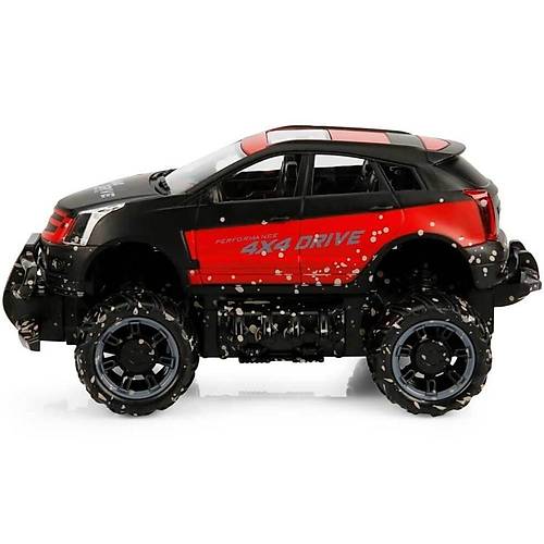 Crazon 1:18 Uzaktan Kumandal 4x4 Crazy Off-Road Araba 2.4 Ghz USB arj Krmz Siyah