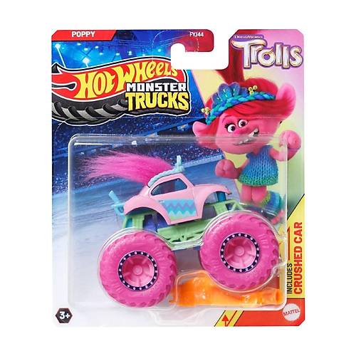 Hot Wheels Monster Trucks Arabalar 1:64 Trolls Poppy