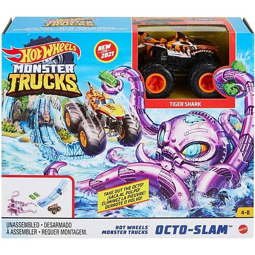 Hot Wheels Monster Trucks Aksiyona Balang Oyun Seti Octo-Slam