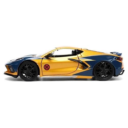 Jada 1:32 Marvel X-Men Wolverine & 2020 Chevrolet Corvette Stingray