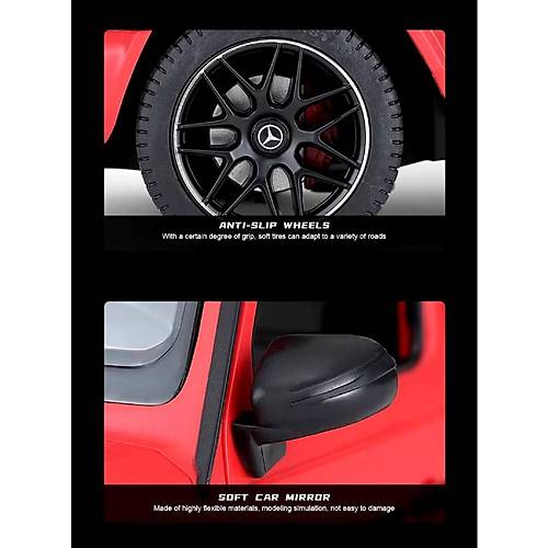 Rastar 1:14 Mercedes-Benz AMG G63 Uzaktan Kumandal Araba  Krmz, Kap Alr, Ikl, 2.4 GHz, Lisansl SUV Model