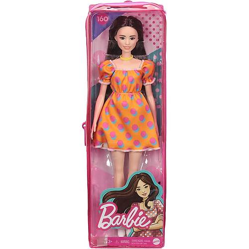 Barbie Byleyici Parti Bebekleri Turuncu Elbiseli