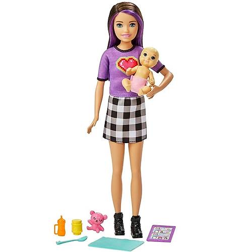 Barbie Bebek Bakcs Skipper Bebek Serisi Esmer Mor Bebek