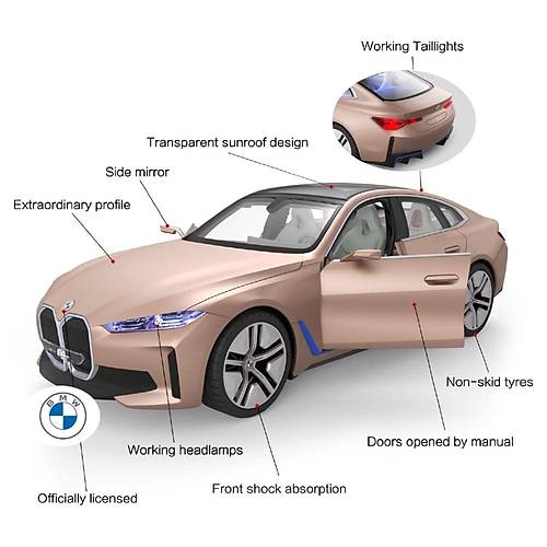 1:14 Uzaktan Kumandal Araba Bmw 4 Concept 2.4 Ghz Platin Gold