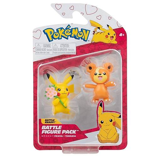 Pokemon Battle 2'li Figr Seti Pikachu & Teddiursa