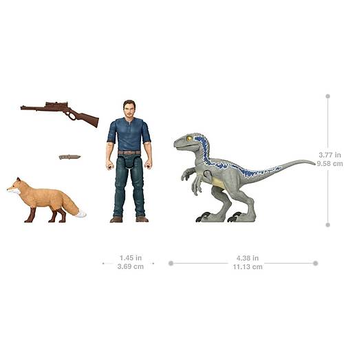 Jurassic World Karakter ve Dinozor Figr Paketi Owen & Velociraptor Beta