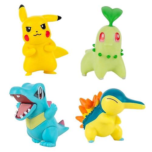 Pokemon Battle 4'l Figr Seti Pikachu & Chikorita & Totodile & Cyndaquil