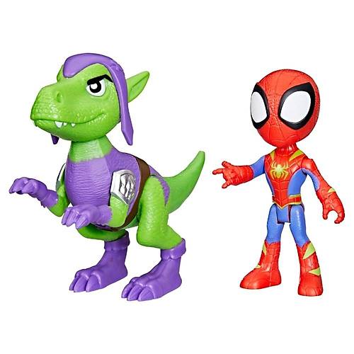 Spidey and His Amazing Friends Dino Webs Figrler Spidey & Goblin Raptor
