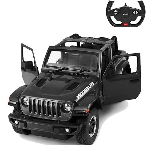 Rastar 1:14 Uzaktan Kumandal Araba Jeep Wrangler Rubicon Man Kap Alan 2.4 Ghz Siyah