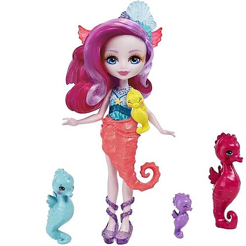 Enchantimals Royal Okyanus Krall Sedda Seahorse & Nabber Skim Arch Fan