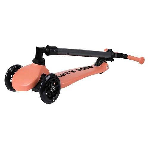 Let's Ride 3 Tekerlekli Katlanabilir Ikl Scooter Somon