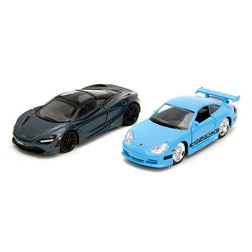 Jada 1:32 Fast & Furious Legacy Series Twin Pack W1/2 Brian's Porsche 911 GT3 RS & Shaw's McLaren