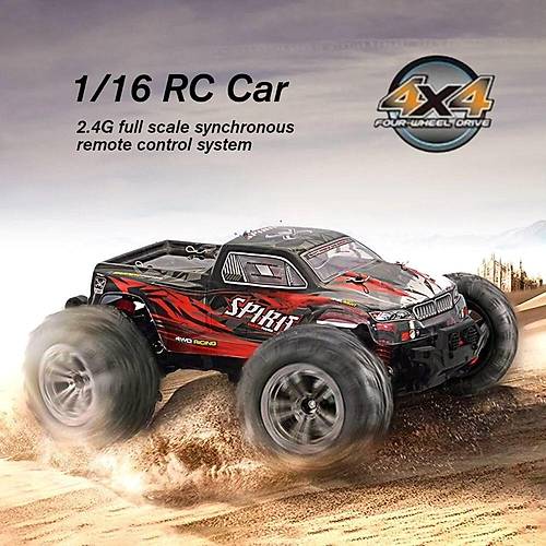 Xinlehong 1:16 Brushless RC Araba | 52km/s 4WD Krmz Kumandal Yksek Hzl Araba